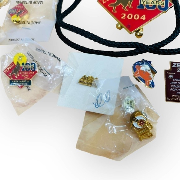 Vintage Masonic Lodge Pins & Bolereo Tie Zembo Shriners Pennsylvania Lot… - Picture 4 of 4